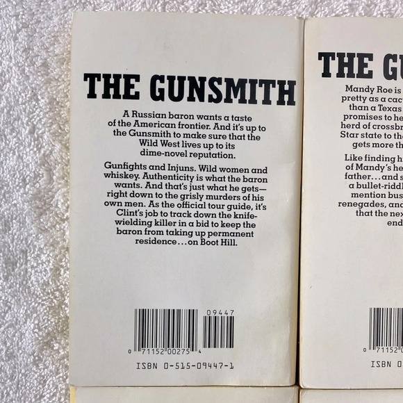 Vintage The Gunsmith  All Action Western Romance Novel x4 - Picture 10 of 14